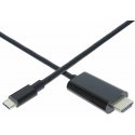 „PremiumCord“ kabelis iš USB-C į HDMI 2 m raiška 4K*2K@60Hz FULL HD 1080p „PremiumCord“ kabelis iš USB-C į HDMI 2 m raiška 4K*2K@60Hz FULL HD 1080p