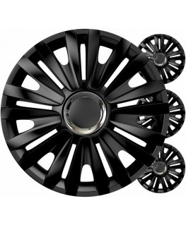 Versaco Car Hubcaps 4pcs royal black set 14 inch color box