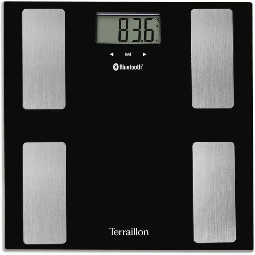 TERRAILLON 15490 Smart Connect Black Electronic Scale and Body Analyzer