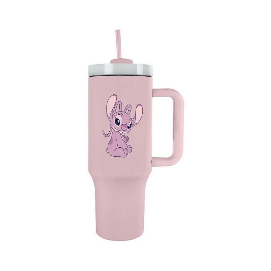 Термокружка Disney Stitch Angel в форме пирамиды, объем 1,2 л