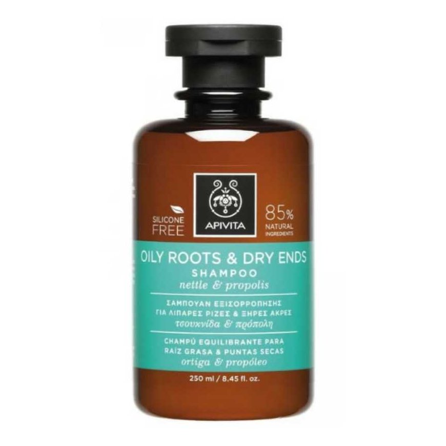 Apivita shampoo for oily roots and dry ends 250ml – 3
