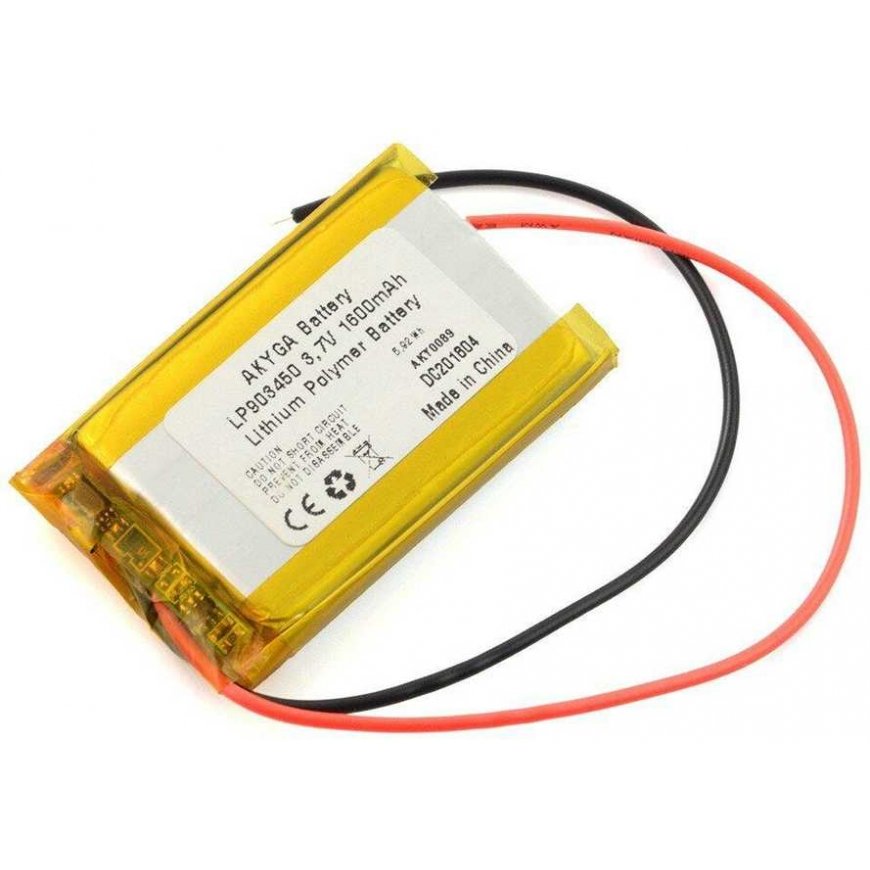 Akyga 3.7V 1S 1600mAh Li-Pol battery - 50x34x9mm