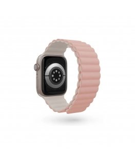Epico magnetinis dirželis Apple Watch 42/44/45mm, rožinis/pilkas