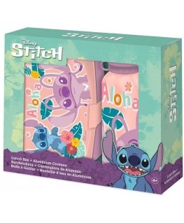 Kids Licensing Disney Stitch Aluminum bottle 500ml + lunch box