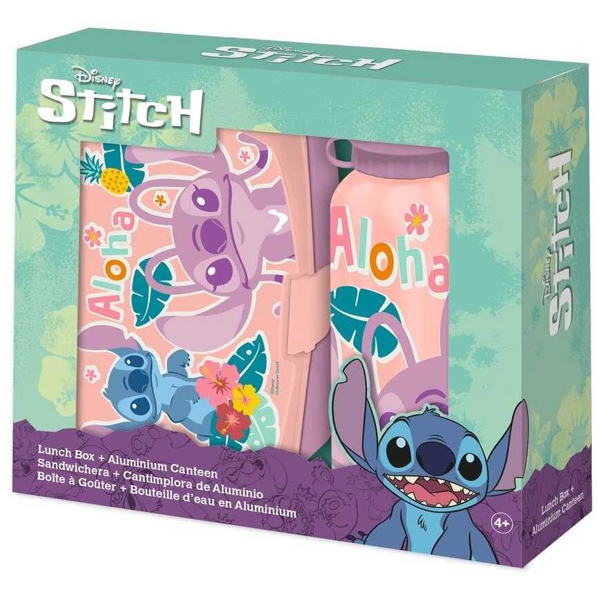 Kids Licensing Disney Stitch Aluminum bottle 500ml + lunch box