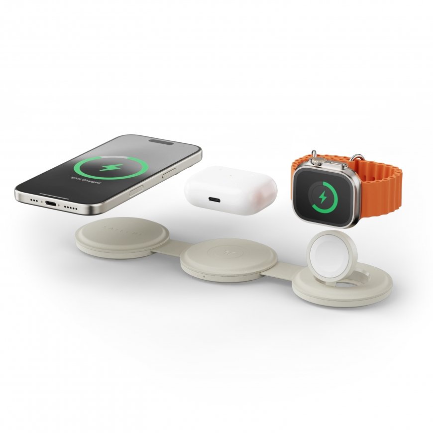 Satechi OntheGo 3-in-1 Headset, Smartphone, Smartwatch White USB Wireless charging Fast charging Ind