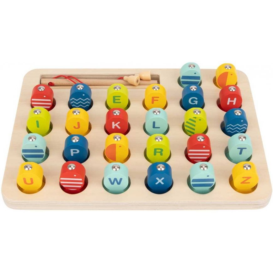 Tooky Toys Tooky puidust mäng kalade püüdmiseks, õppe tähtedega, 29 tk. – 4