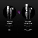 STATIK PowerPivot Pro nailona pīts kabelis, USB-C uz USB-C, 2m, melns STATIK PowerPivot Pro nailona pīts kabelis, USB-C uz USB-C, 2m, melns