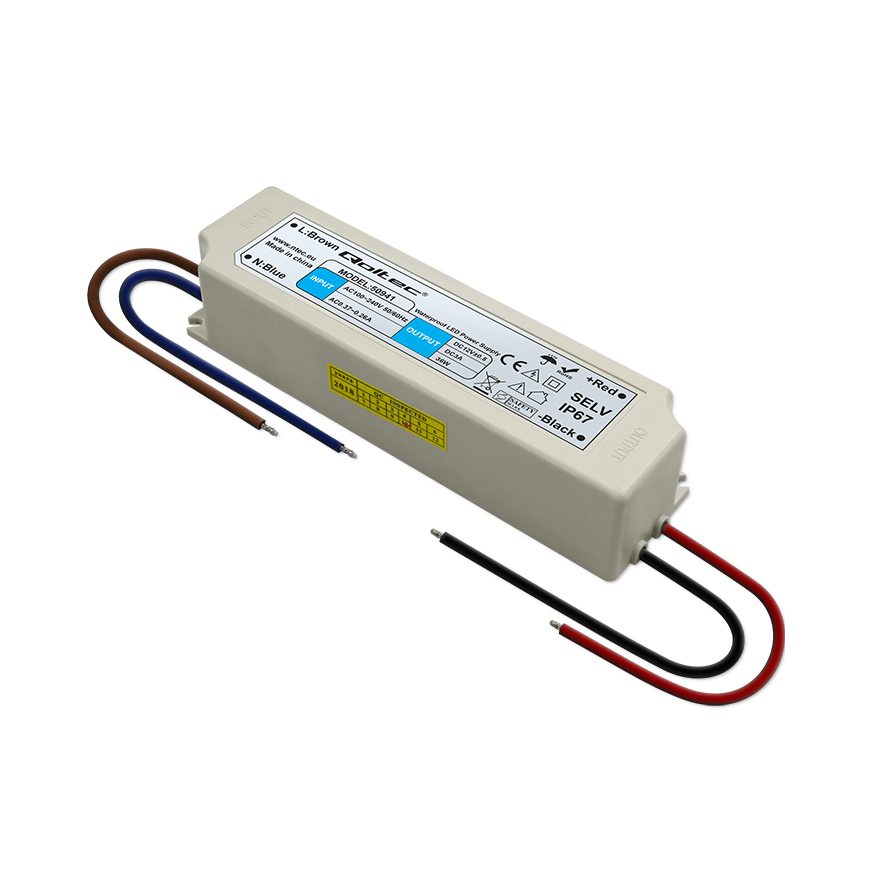 QOLTEC 50941 Impulssöötja IP67 100V-240V 36W 12V 3A – 3