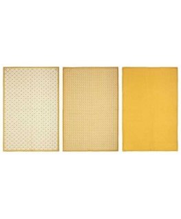 Atmosphera Decorative Towels with Pattern, 45 x 70 cm, 3 pcs, yellow