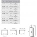 Раздвижные душевые двери Ravak Blix, BLDP2-120, белый+прозрачное стекло