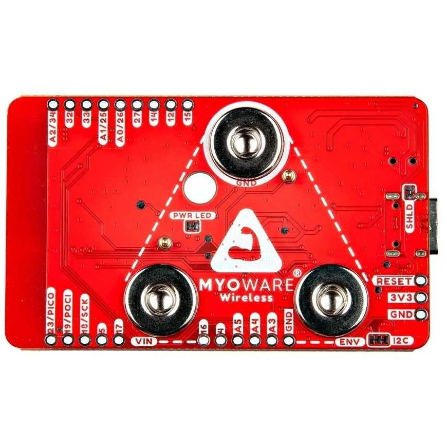 MyoWare 2.0 Wireless Shield – MyoWare 2.0 muscle sensor expansion module – ESP32-WROOM – SparkFun DEV-23387 – 3