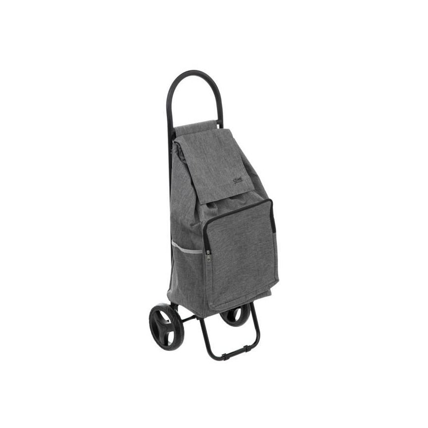 5five Simply Smart Shopping Trolley on Wheels, Gray