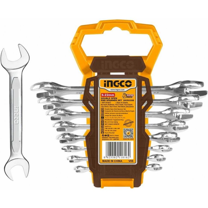 Ingco HKSPA2088 Fork wrench 6-22mm 8pcs