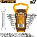 Ingco HKSPA2088 Fork wrench 6-22mm 8pcs