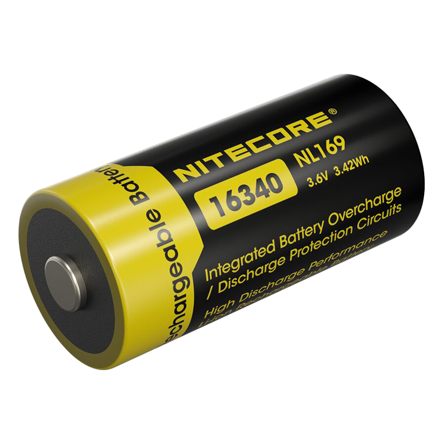 Аккумулятор Nitecore RCR123A 16340 950mAh перезаряжаемый