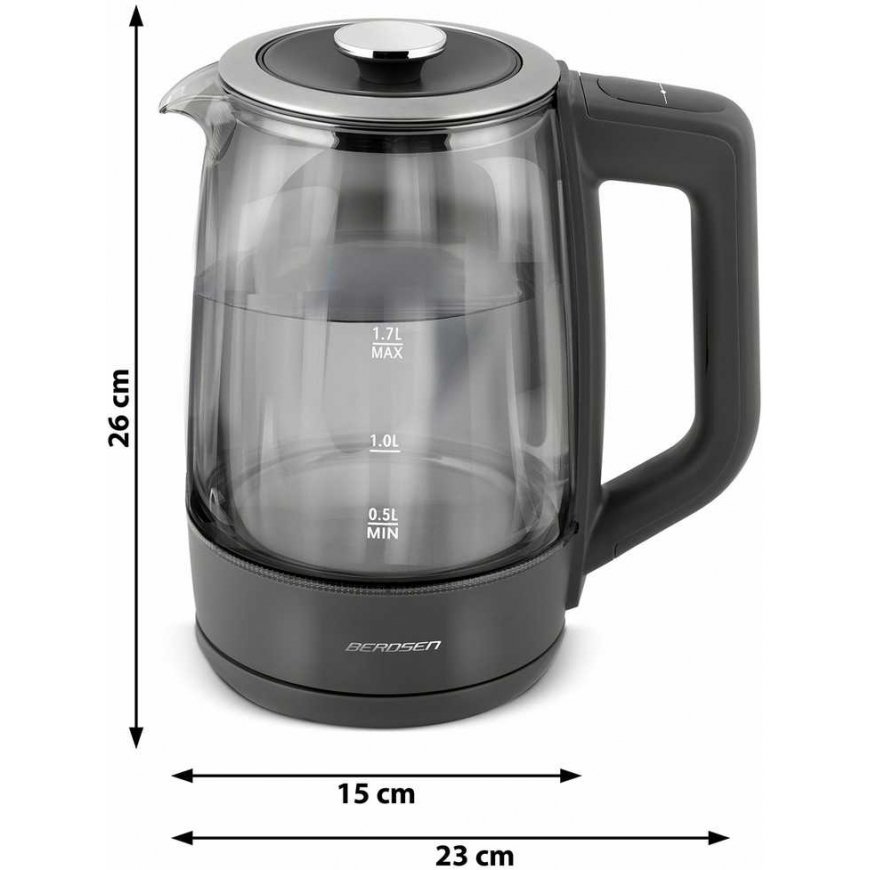 Elektriskais tējkanna 1,7l Berdsen BD-711 stikla – 3
