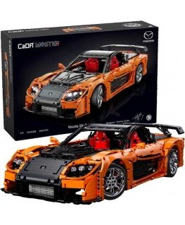 CaDA ehitusplokid Kaugjuhtimisega auto 56 cm oranž värv Mazda RX-7 3305 osad RC