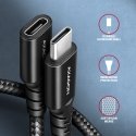 Axagon BUCM32-CF15AB USB-kaabel USB 3.2 Gen 2x2 1,5 m USB C Must Axagon BUCM32-CF15AB USB-kaabel USB 3.2 Gen 2x2 1,5 m USB C Must