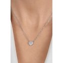 Brilio Silver Subtilus silver necklace with a sparkling heart NCL206W Brilio Silver Subtilus silver necklace with a sparkling heart NCL206W
