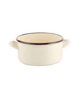 Altom Design Emaliuotas puodas 2,1 l �18 cm aukščio 9,5 cm grietinėlė