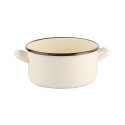 Altom Design Emaljēts katls 2,1 l 18 cm augsts 9,5 cm krēmkrāsā