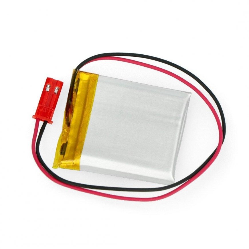 Akyga Li-Pol akku 400mAh 1S 3.7V - JST-BEC liitin + liitäntä - 35x30x4mm