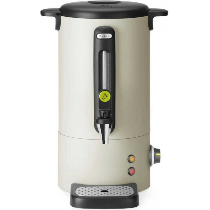 Hendi Hot wine water boiler with tap, drip collection tray, 9 l, 950 W - light gray – 2