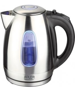 Adler AD1223 электрический чайник 1,7 L 2000 W Черный, Нержавеющая сталь