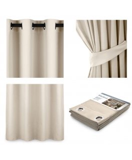 AmeliaHome KARDIN/AH/BLACKOUT/YOULETS/KREEM/140X175/1TK