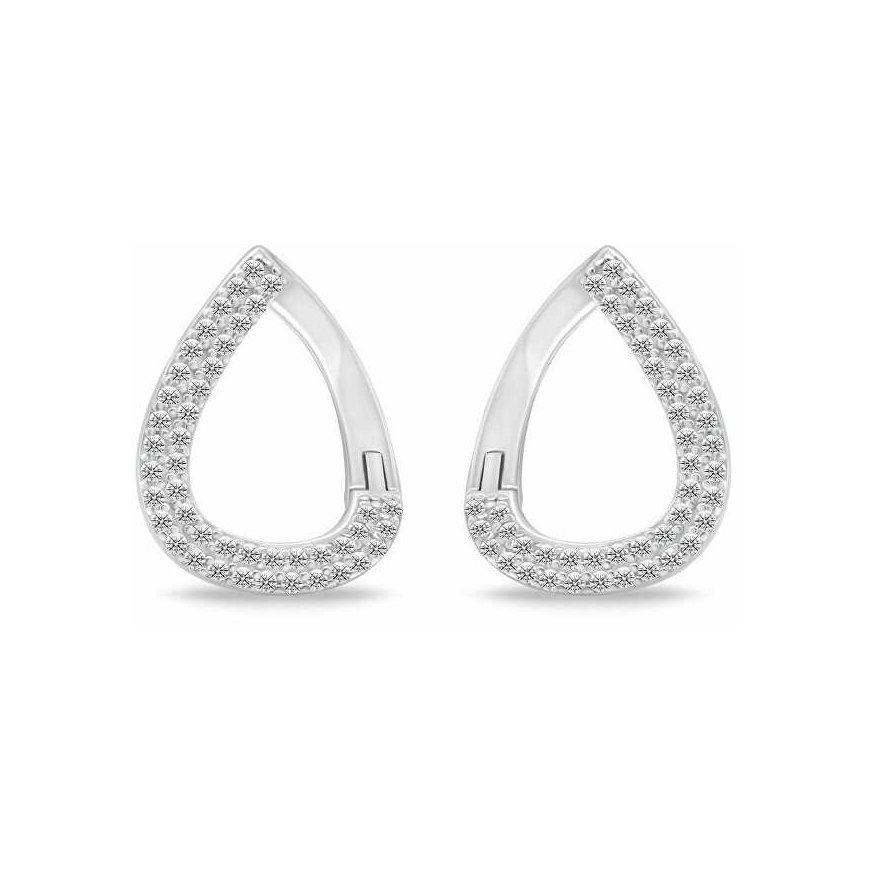 Brilio Silver Elegant silver earrings with zirconia EA1075W – 2