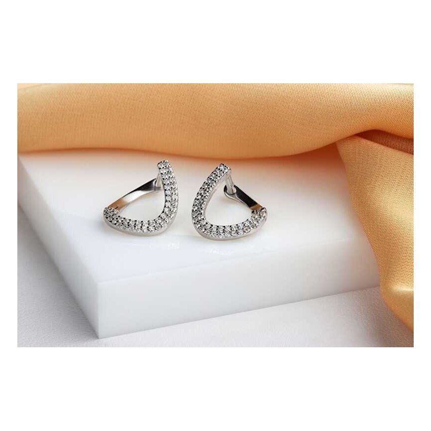 Brilio Silver Elegantsed hõbedased kõrvarõngad tsirkoonidega EA1075W – 5