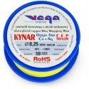 Vega Tronik Kynar hõbedaga kaetud vase kogumikaabel - 0,25 mm / AWG 30 - kollane - 50 m Vega Tronik Kynar hõbedaga kaetud vase kogumikaabel - 0,25 mm / AWG 30 - kollane - 50 m