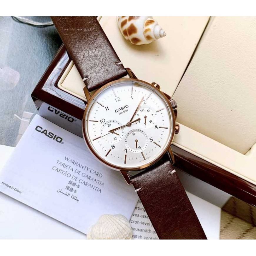 Laikrodis CASIO MTP-E321RL-5A VYRŲ LAIKRODIS (zd190b) + DĖŽUTĖ – 3