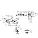 Держатель Fellowes Brateck LDT66-C024ML Держатель Fellowes Brateck LDT66-C024ML