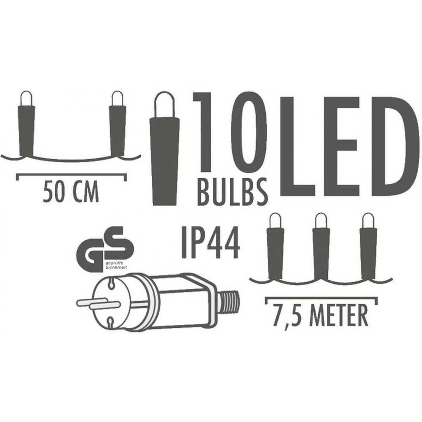 ProGarden Sodo party light 10 LED 7.5 m – 3