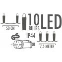 ProGarden Sodo party light 10 LED 7.5 m ProGarden Sodo party light 10 LED 7.5 m