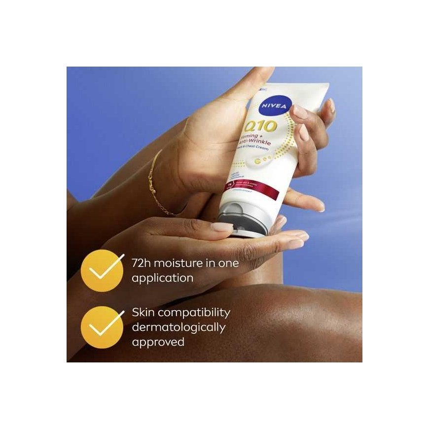 Nivea kiinteyttävä ja ryppyjä vähentävä kaula- ja dekolteevoide Q10 - Kiinteyttävä voide kaulalle ja dekoltee-alueelle - 200 ml – 3
