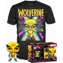 Funko rinkinys figūra POP & Tee Marvel Wolverine Juodas Šviesa Funko rinkinys figūra POP & Tee Marvel Wolverine Juodas Šviesa