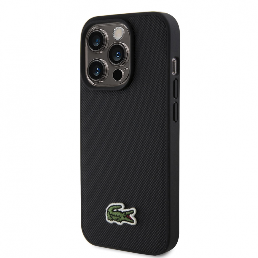 Lacoste Iconic Petit Pique Woven Logo MagSafe -kotelo Apple iPhone 15 Pro:lle mustana + USB-C/USB-C-kaapeli – 2