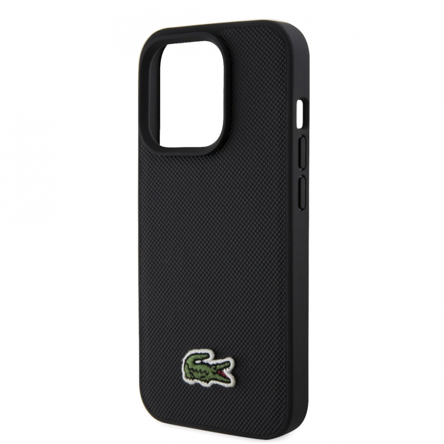 Lacoste Iconic Petit Pique Woven Logo MagSafe kate Apple iPhone 15 Pro musta värv + USB-C/USB-C kaabel – 4