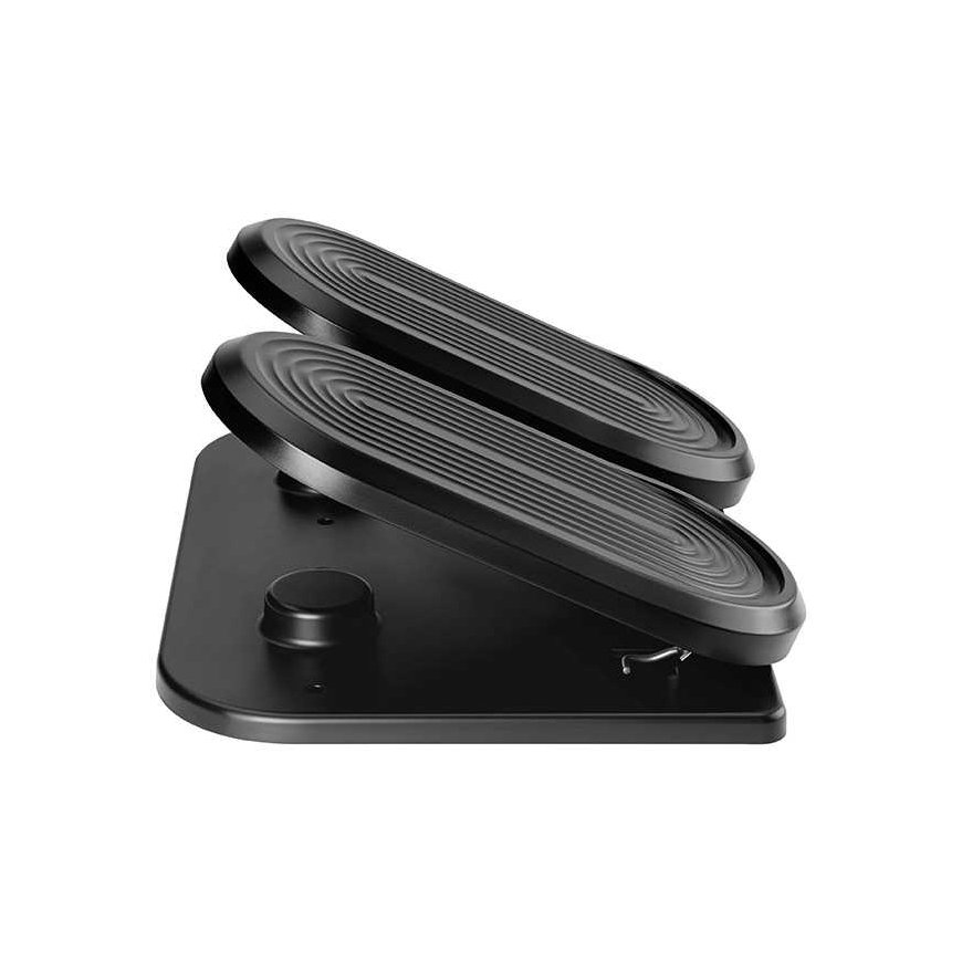 Turētājs Ergonomiska kāju bāze, fitnesa steperis, melns, tērauds, 20 kg pacelšanas jauda, Powerton, strukturāla virsma – 5