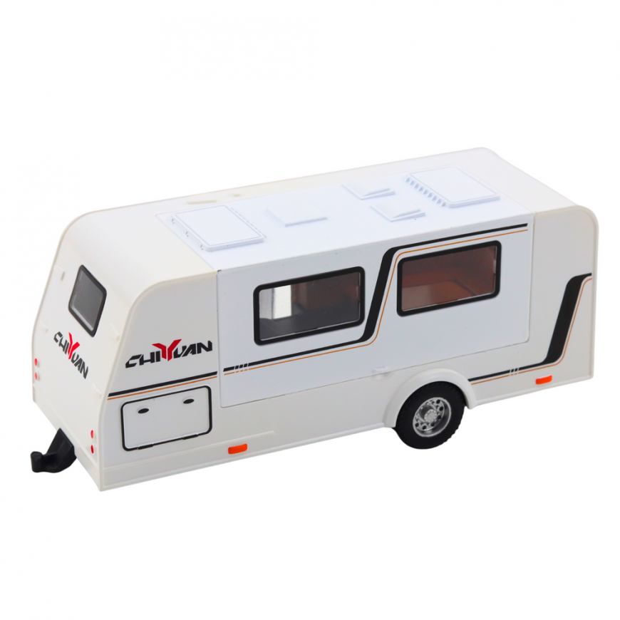 Lean Toys RED SUV WITH CAMPING TRAILER 1:32 – 3
