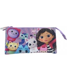 Cyp Brands Gabbys Dollhouse trīskāršais zīmuļu maciņš