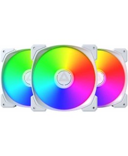 Вентилятор Montech HP140 PWM ARGB, 3 шт. - 140 мм, белый