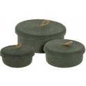 KOOPMAN Decorative storage baskets, jute lid, 3 pcs KOOPMAN Decorative storage baskets, jute lid, 3 pcs
