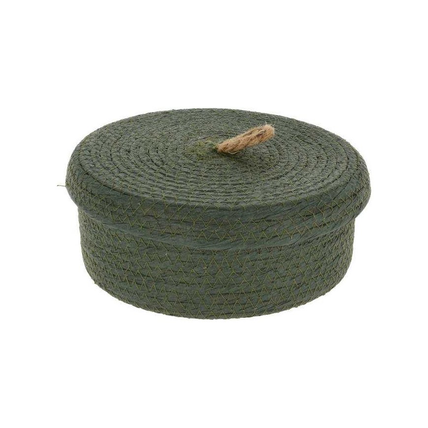 KOOPMAN Decorative storage baskets, jute lid, 3 pcs – 3