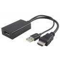 PremiumCord AV adapteris HDMI – DisplayPort + USB-A juodas PremiumCord AV adapteris HDMI – DisplayPort + USB-A juodas