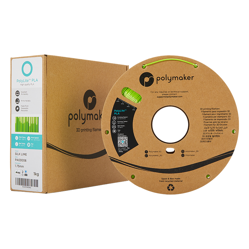 Polymaker PolyLite PLA - 1kg - 1.75mm - Siidise Laimi – 3