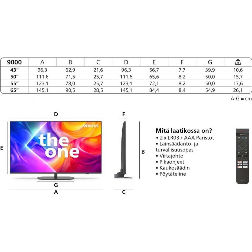 Телевизор "Philips The One" с диагональю 43 дюйма "PUS9000" – 4K QLED "Ambilight" – 3
